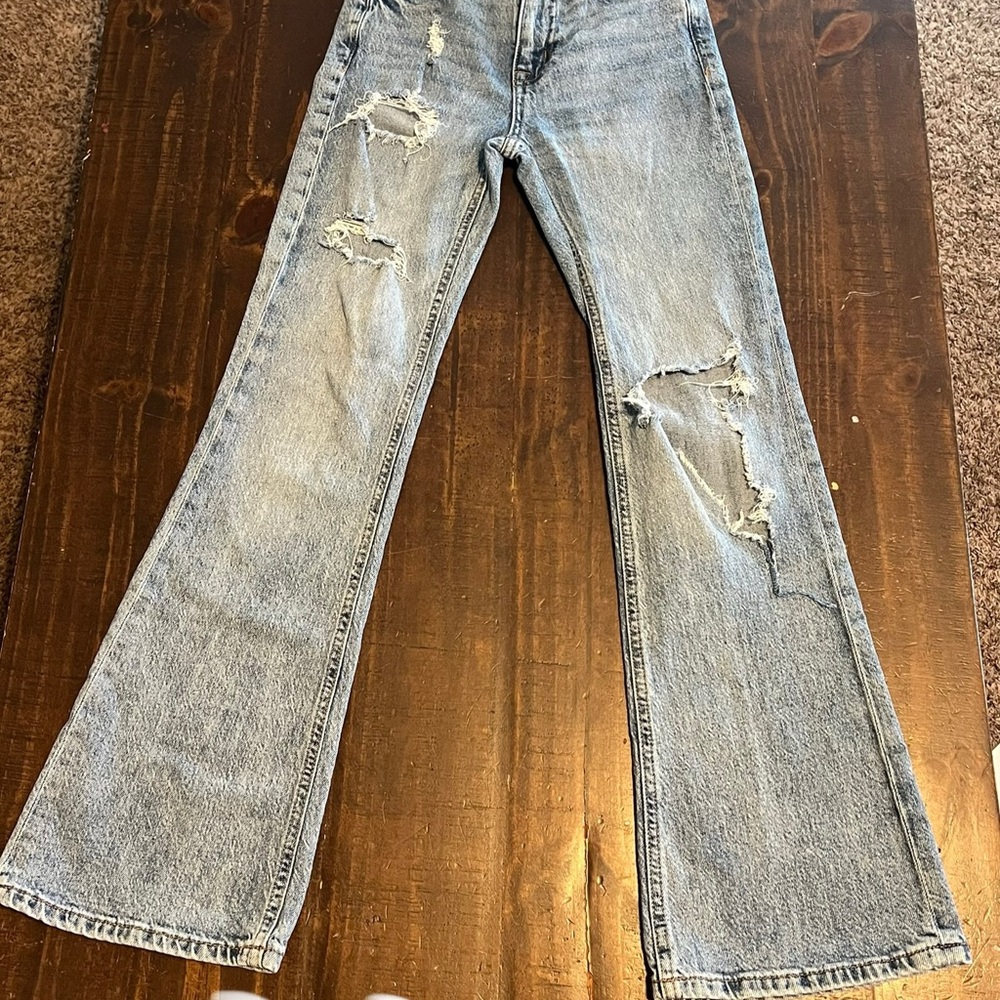 Aeropostale Blue Flare Wide Leg Denim